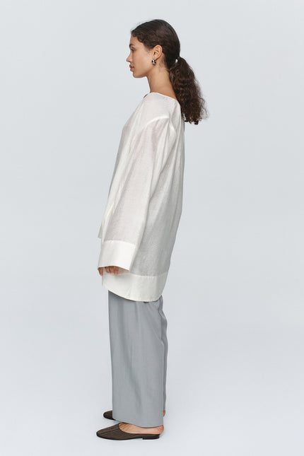 Marle Lottie Top - Textured Ivory