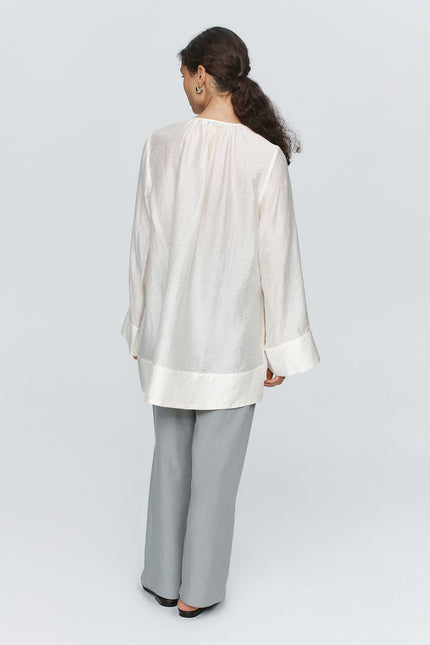 Marle Lottie Top - Textured Ivory