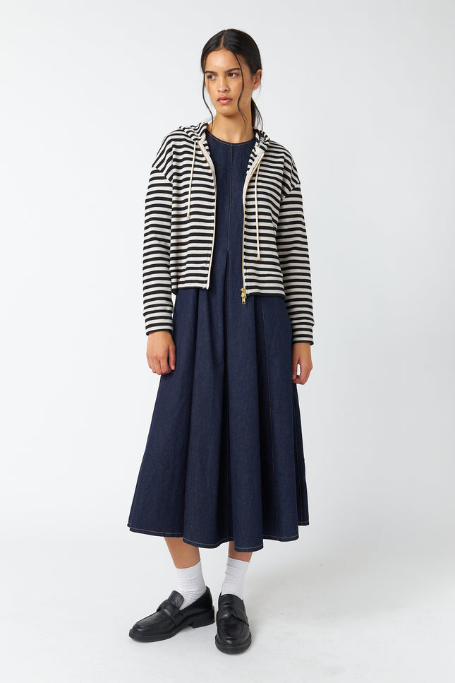 Sylvester Stripey Hoodie - Black Stripe