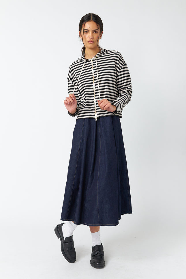 Sylvester Stripey Hoodie - Black Stripe