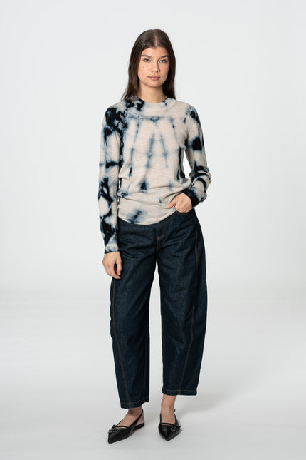 Dinadi - MERINO Shibori Sweater - Space Blue