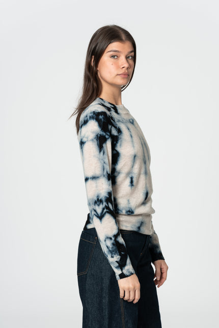 Dinadi - MERINO Shibori Sweater - Space Blue