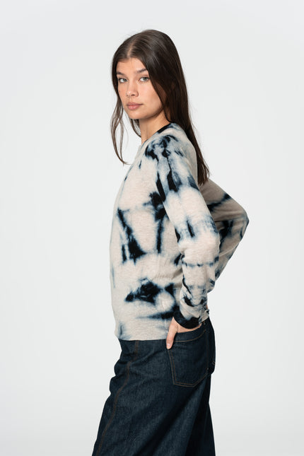 Dinadi - MERINO Shibori Sweater - Space Blue