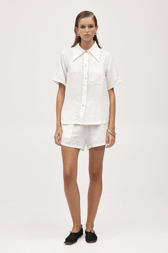 Marle Sunny Shirt - Linen - Ivory