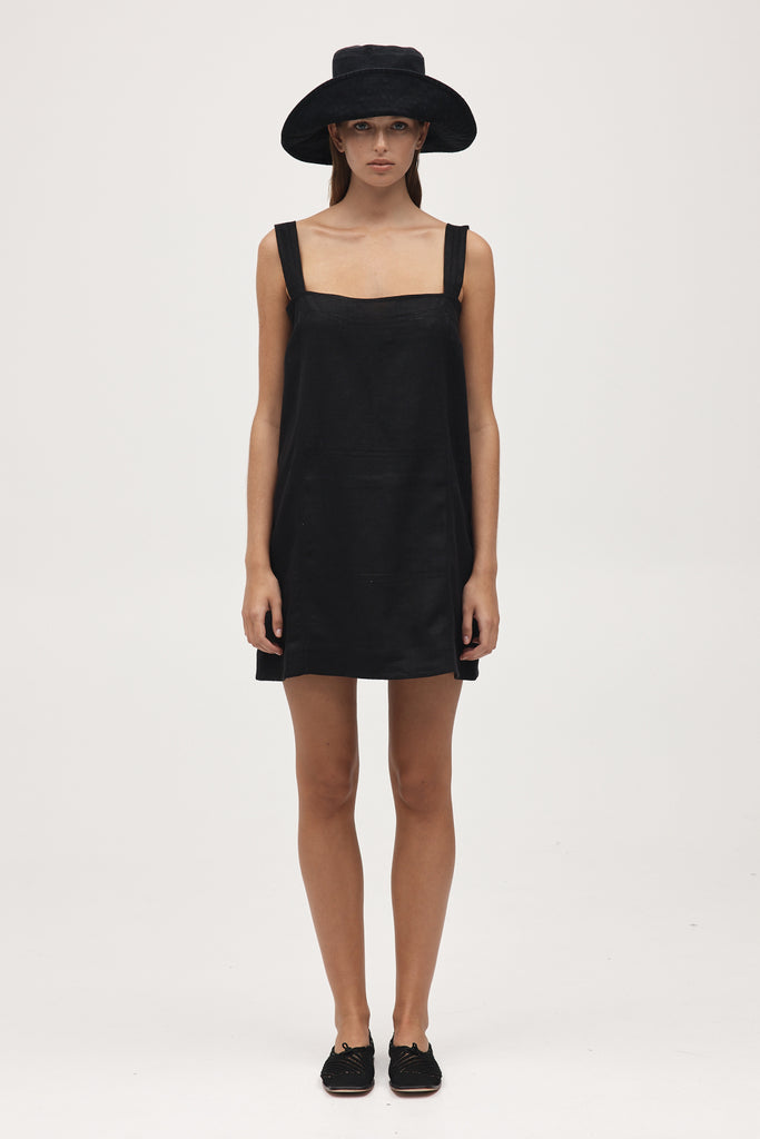 Marle Sutton Dress - Linen - Black