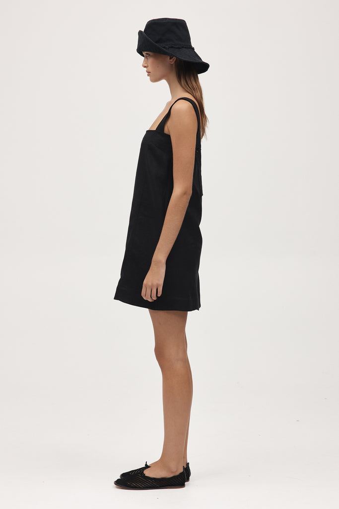 Marle Sutton Dress - Linen - Black