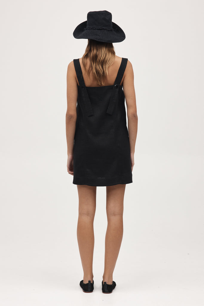 Marle Sutton Dress - Linen - Black