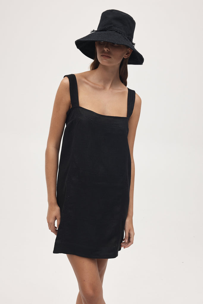 Marle Sutton Dress - Linen - Black