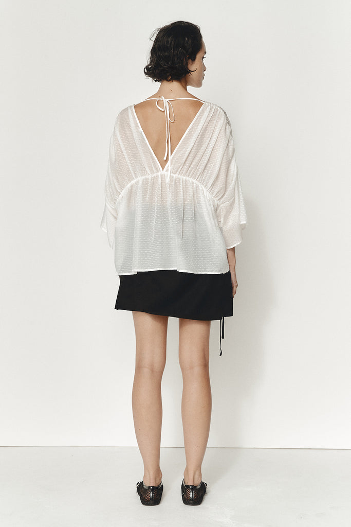 Marle Francine Top - Cotton/Silk - Ivory