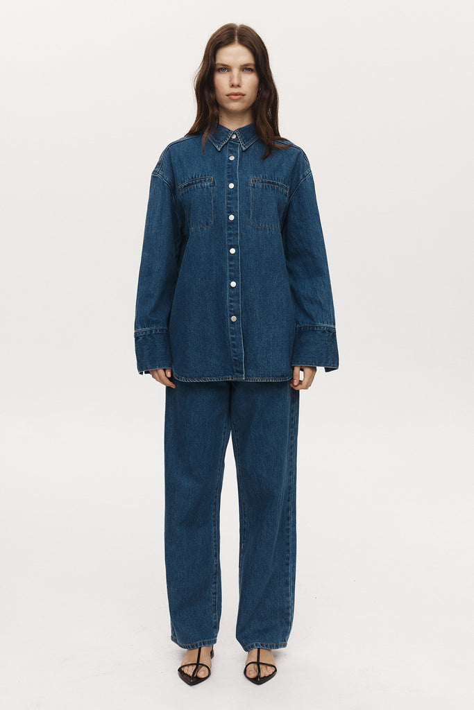 Marle Pixie Shirt - Heritage Blue Denim