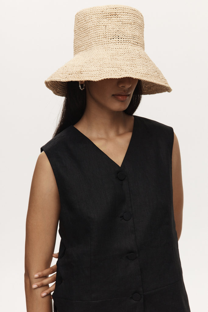 Marle Kuia Hat - Straw - Natural