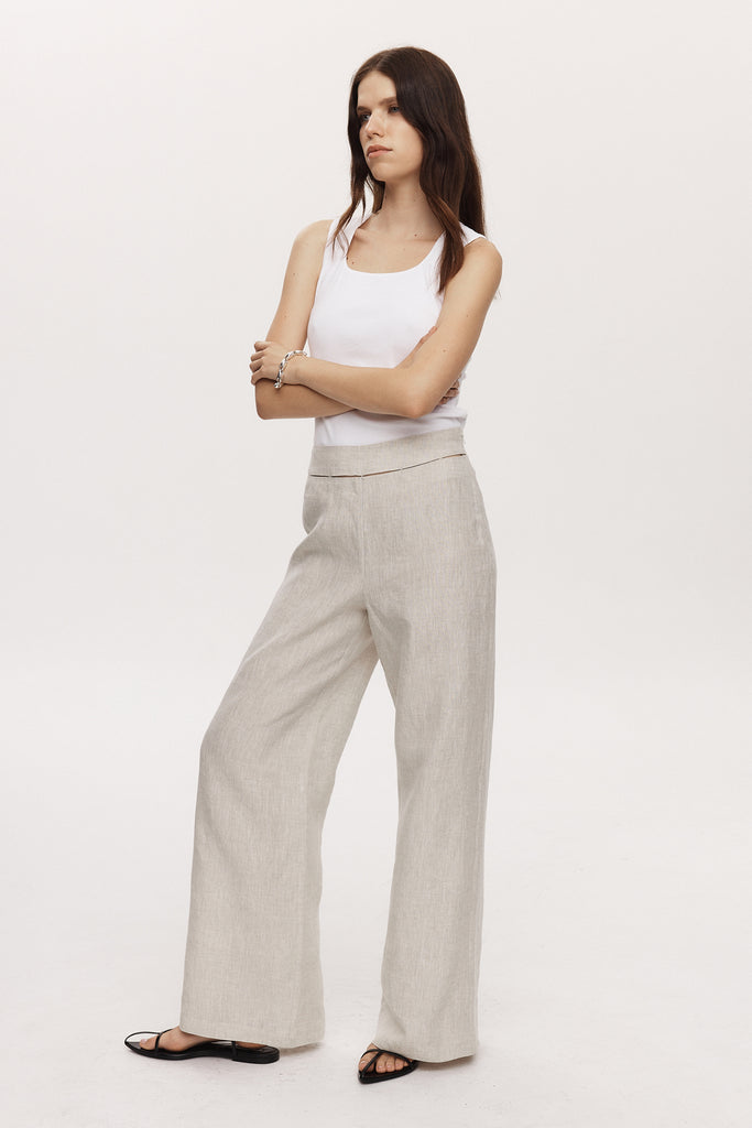 Marle Kyra Pant - Linen - Birch