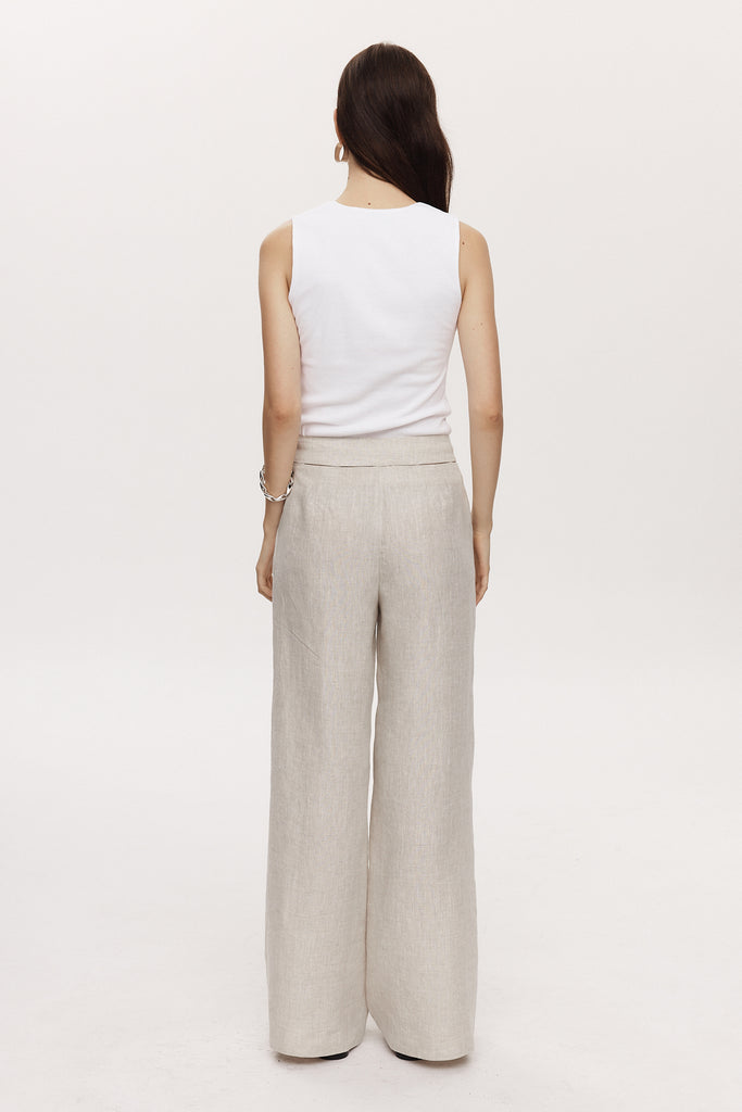 Marle Kyra Pant - Linen - Birch