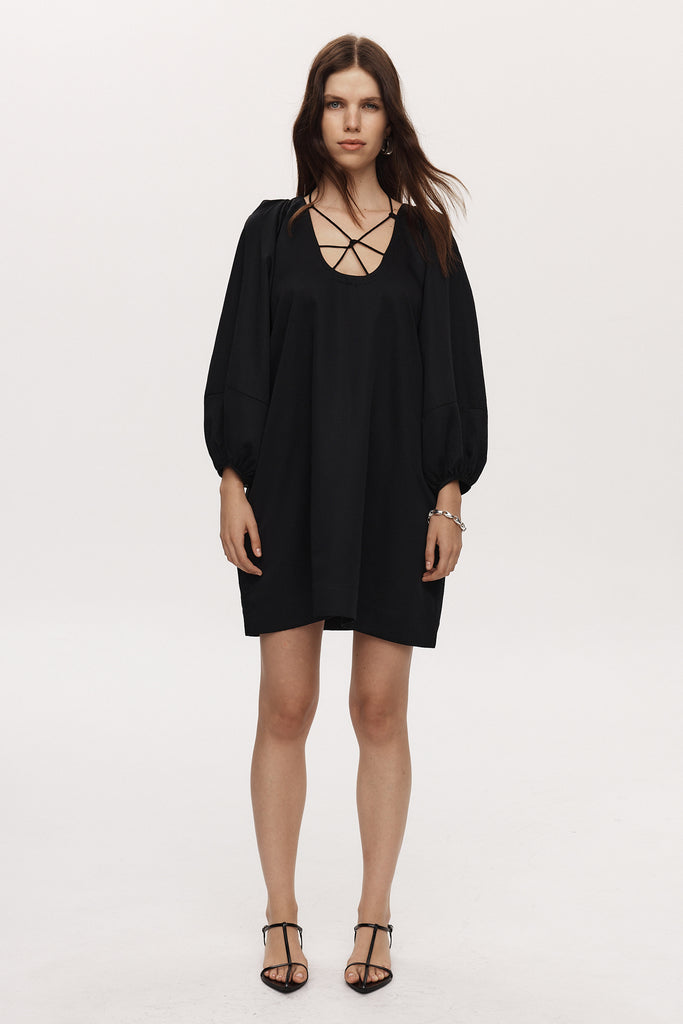 Marle Winnie Dress - Tencel/Linen - Black