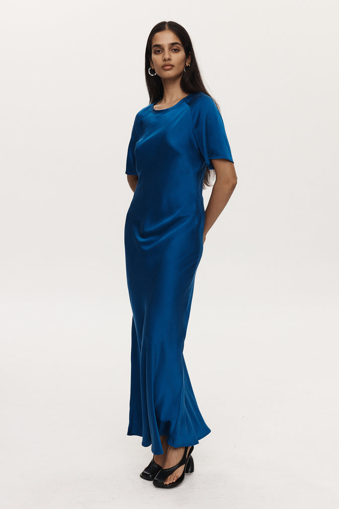 Marle Abigail Dress - Silk - Lapis