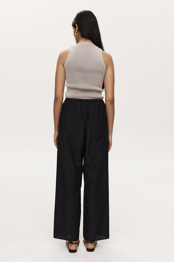 Marle Renee Pant -Cotton/Silk - Black