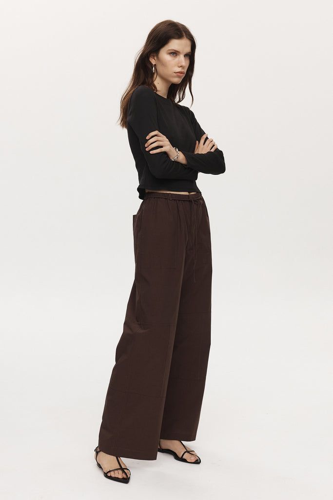 Marle Goldie Pant - Cotton - Chocolate