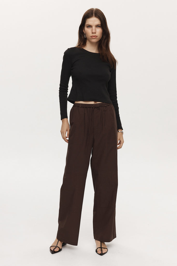 Marle Goldie Pant - Cotton - Chocolate