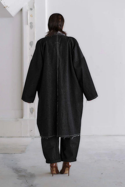 Otsu Kaguya Cropped Cotton/Polyester Denim - Black 🖤 RESTOCKED