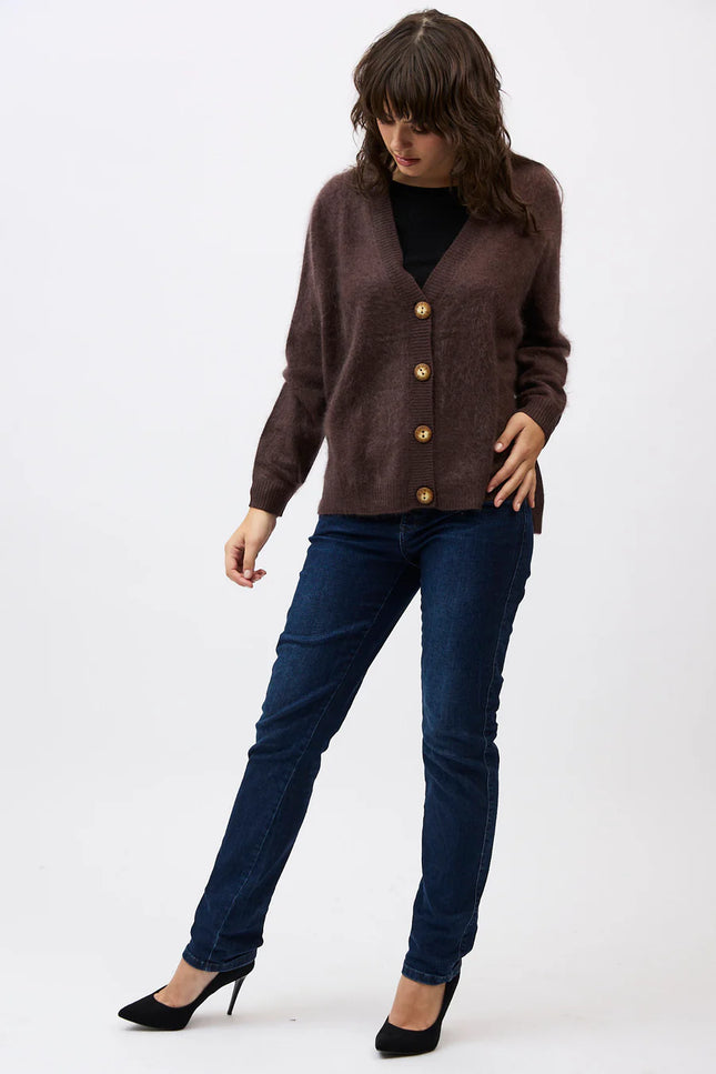 Mia Fratino Macy Cardi - Dark Chocolate