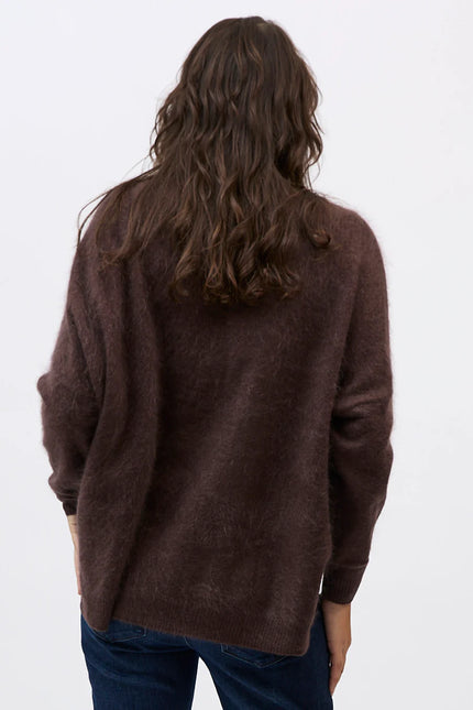 Mia Fratino Macy Cardi - Dark Chocolate