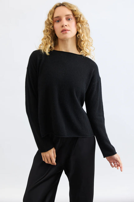 Mia Fratino Reversable Button Cardi - Black