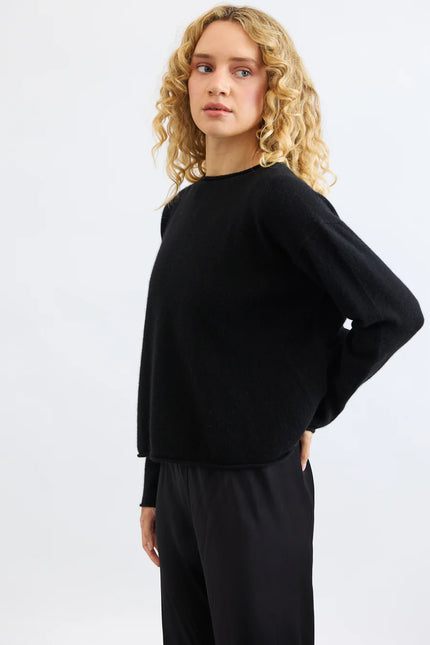 Mia Fratino Reversable Button Cardi - Black