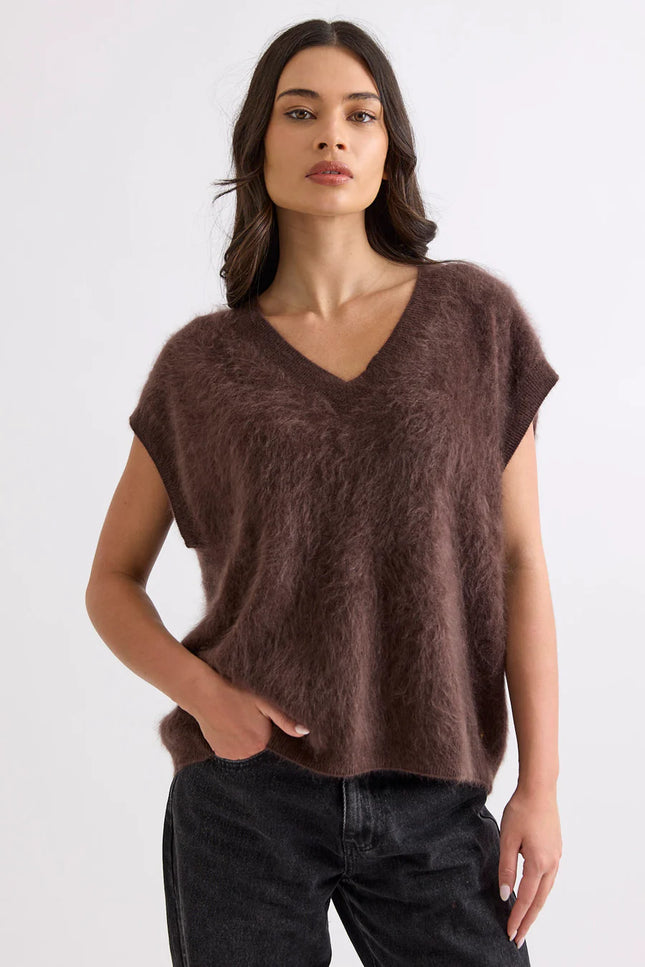 Mia Fratino Gretta Vest - Dark Chocolate