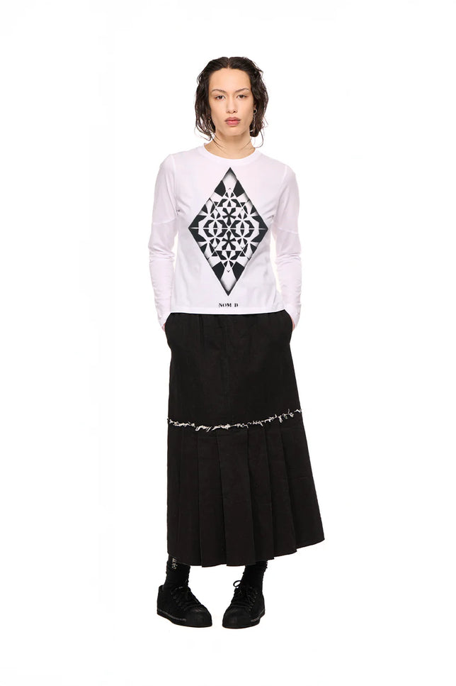 NOM*d Base Long Sleeve - Black Diamond Stencil