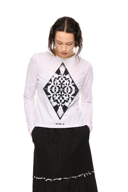 NOM*d Base Long Sleeve - Black Diamond Stencil
