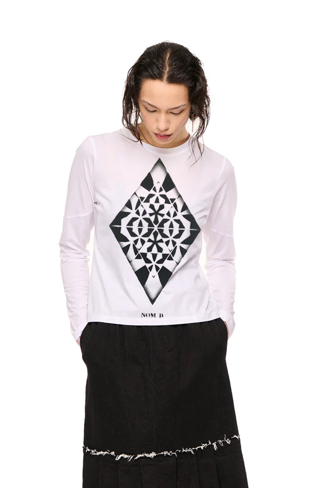 NOM*d Base Long Sleeve - Black Diamond Stencil