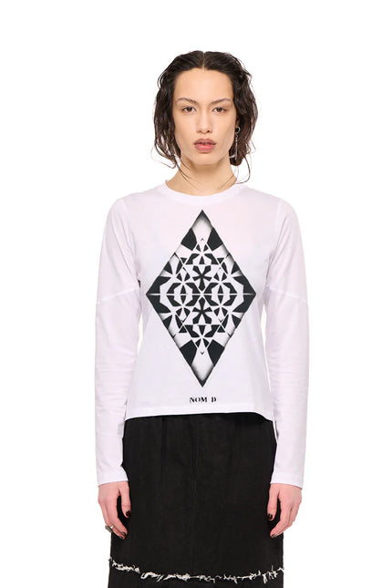 NOM*d Base Long Sleeve - Black Diamond Stencil