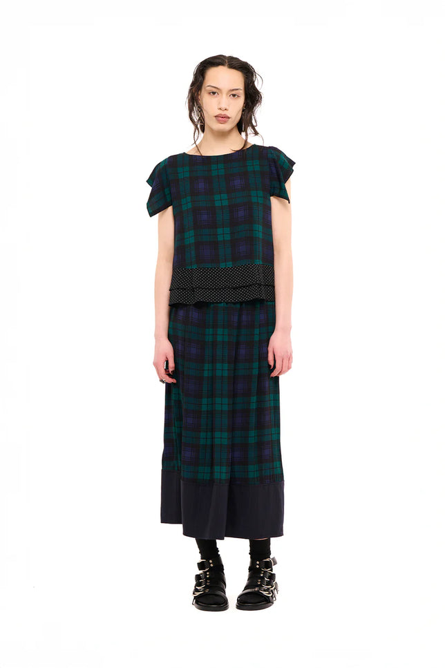 NOM*d Compilation Skirt - Viscose - Blackwatch Tartan