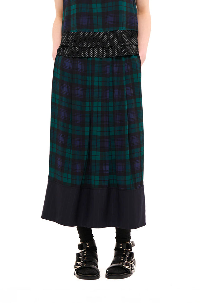 NOM*d Compilation Skirt - Viscose - Blackwatch Tartan