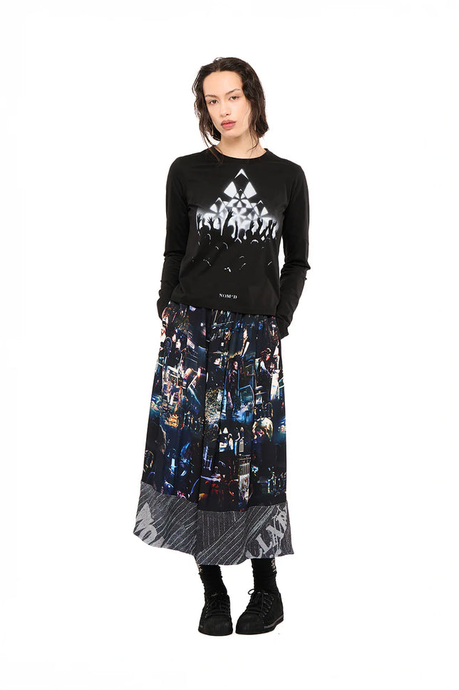 NOM*d Compilation Skirt - Viscose crepe - Danse Party Print