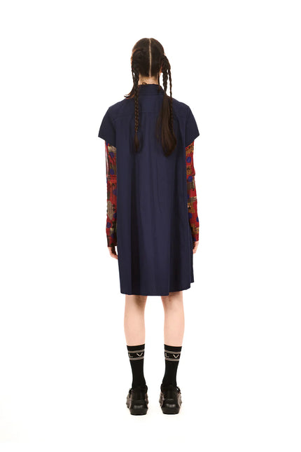 Nom*d Grid Shirt Dress - Midnight