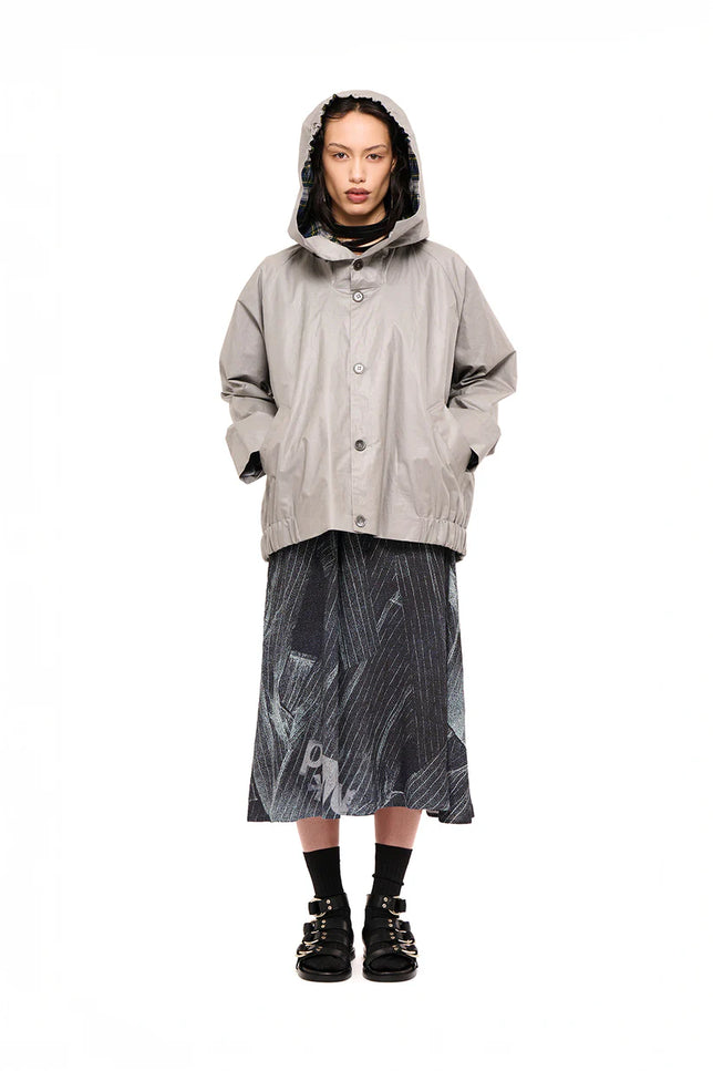 Nom*d Neighbourhood Parka - Coated Linen Cotton - Silver