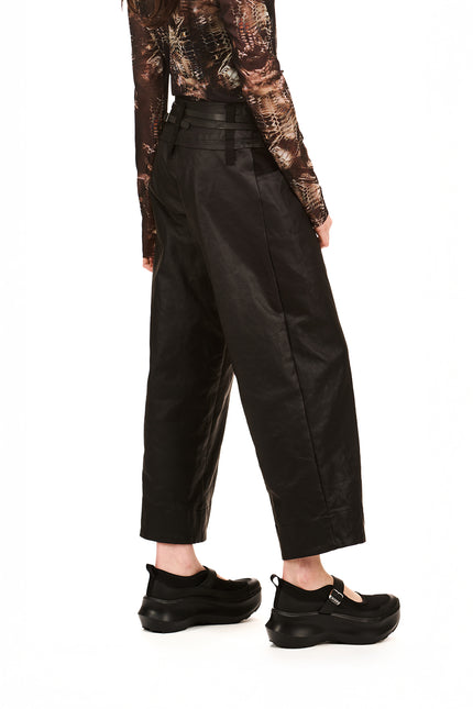 Nom*d Novel Trouser - Rubber Coated Denim - Blackish