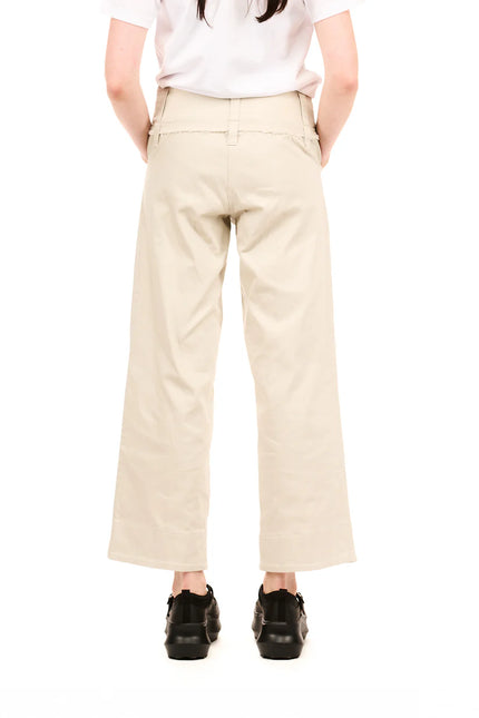 Nom*d Novel Trouser - Cotton/Lycra - Stone