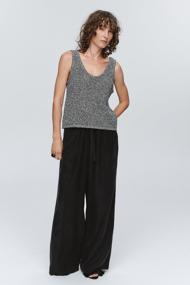 Marle Nova Top - Black/Ivory Melange