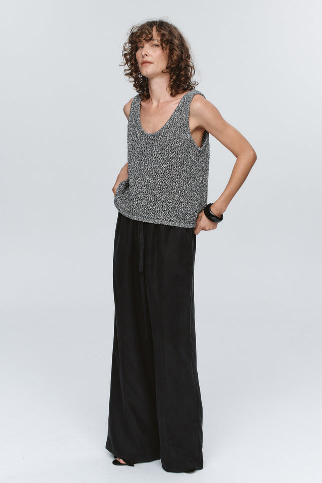 Marle Nova Top - Black/Ivory Melange