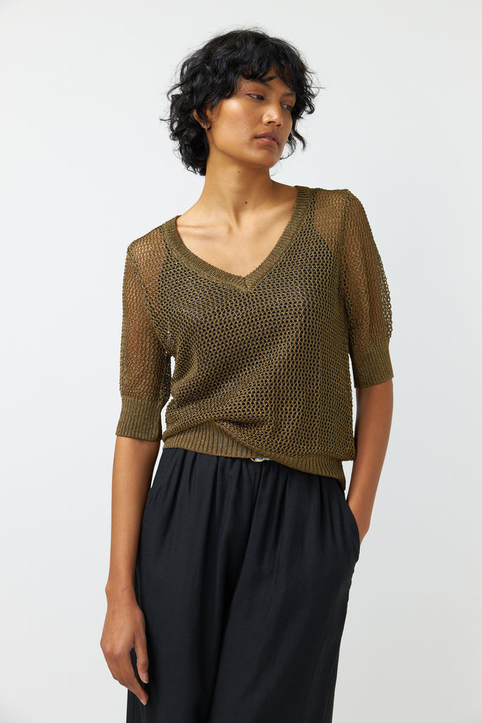 Kate Sylvester Nyah Top - Old Gold