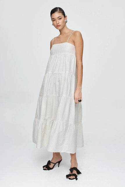 Marle Ophelia Dress - Cotton - Pinstripe