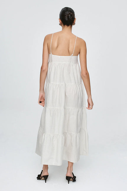 Marle Ophelia Dress - Cotton - Pinstripe