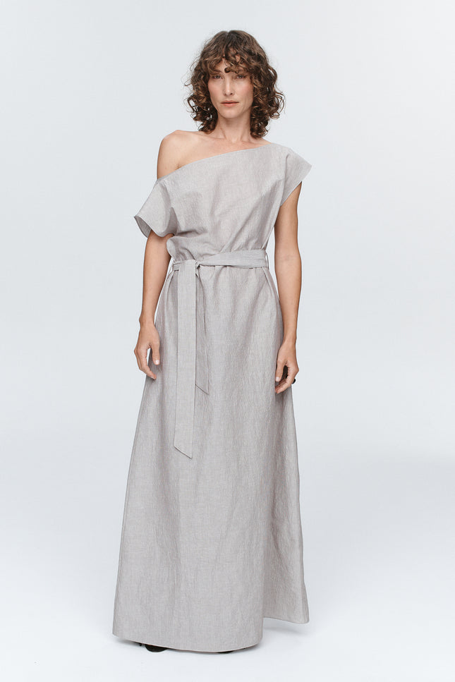 Marle Oscar Dress - Chocolate Stripe