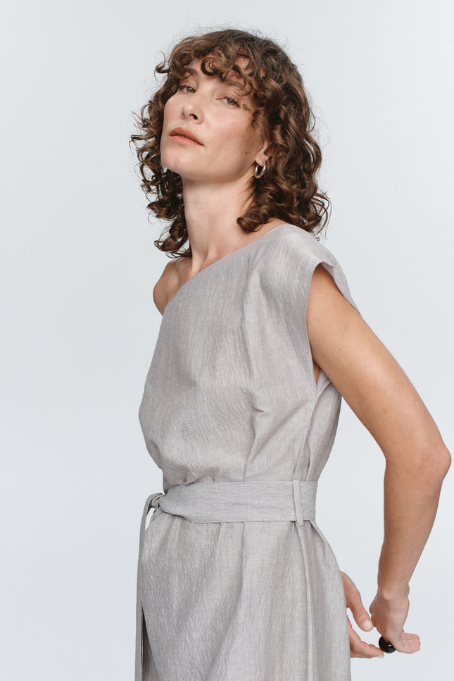 Marle Oscar Dress - Chocolate Stripe