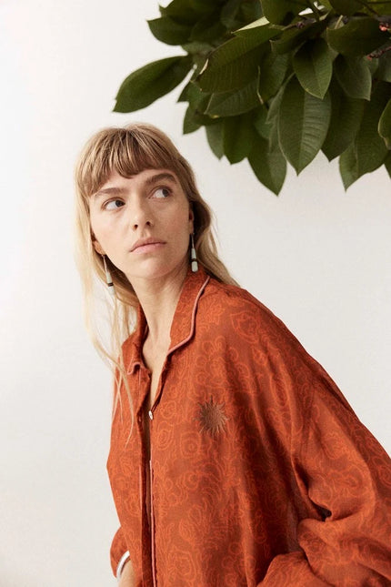 Kinga Csilla Pisto Chalm Shirt - Rust