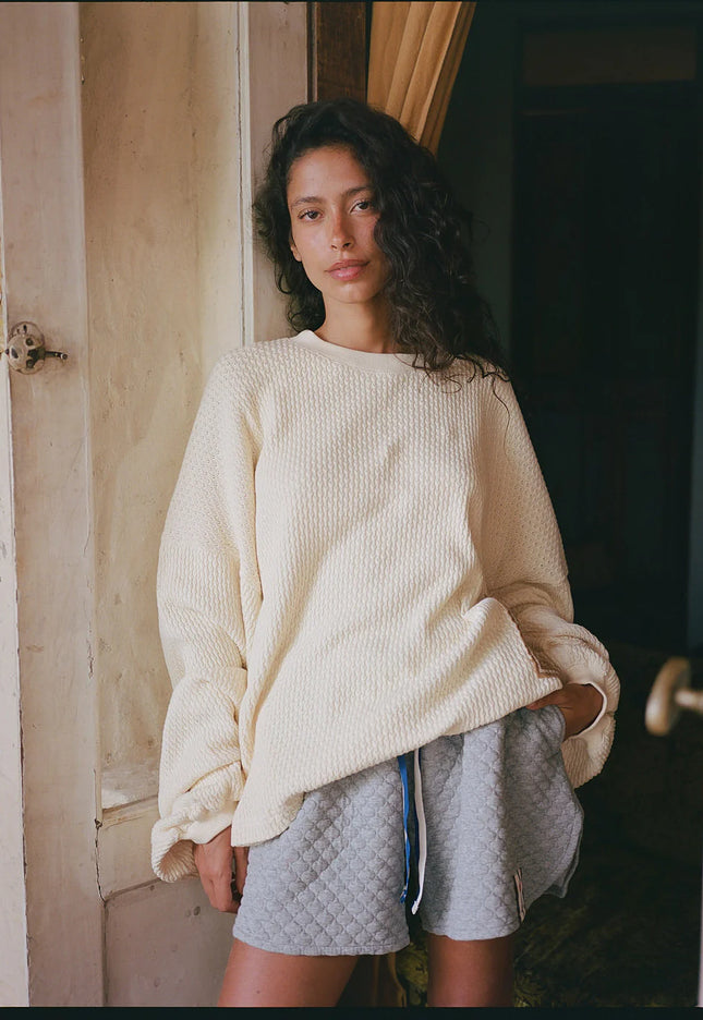Kinga Csilla Pomiciare Canto Knit Jumper - 100% Cotton - Cream