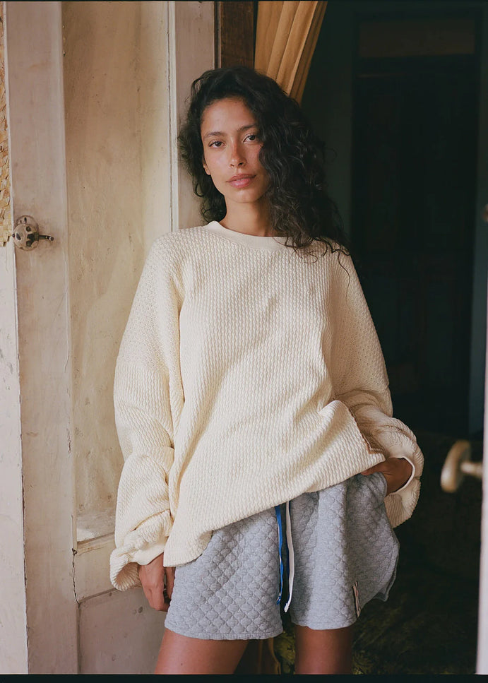 Kinga Csilla Pomiciare Canto Knit Jumper - 100% Cotton - Cream