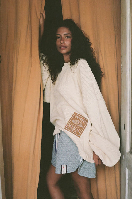 Kinga Csilla Pomiciare Canto Knit Jumper - 100% Cotton - Cream